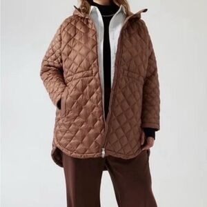 Quilted featherless Parka